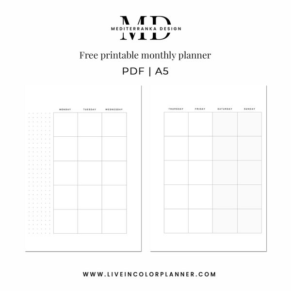 Monthly planner