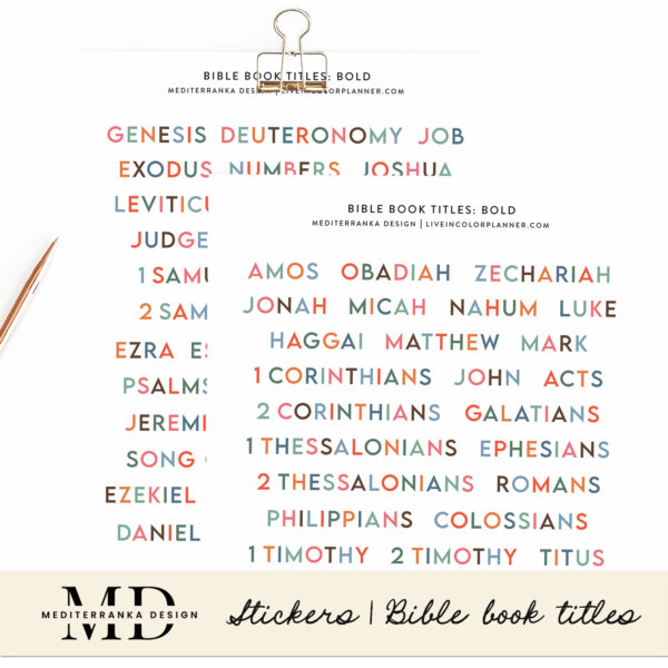 bible titles printable