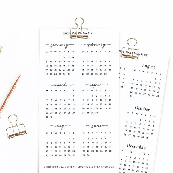 2026 Calendar | EU and US