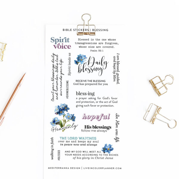 bible blessing verse stickers