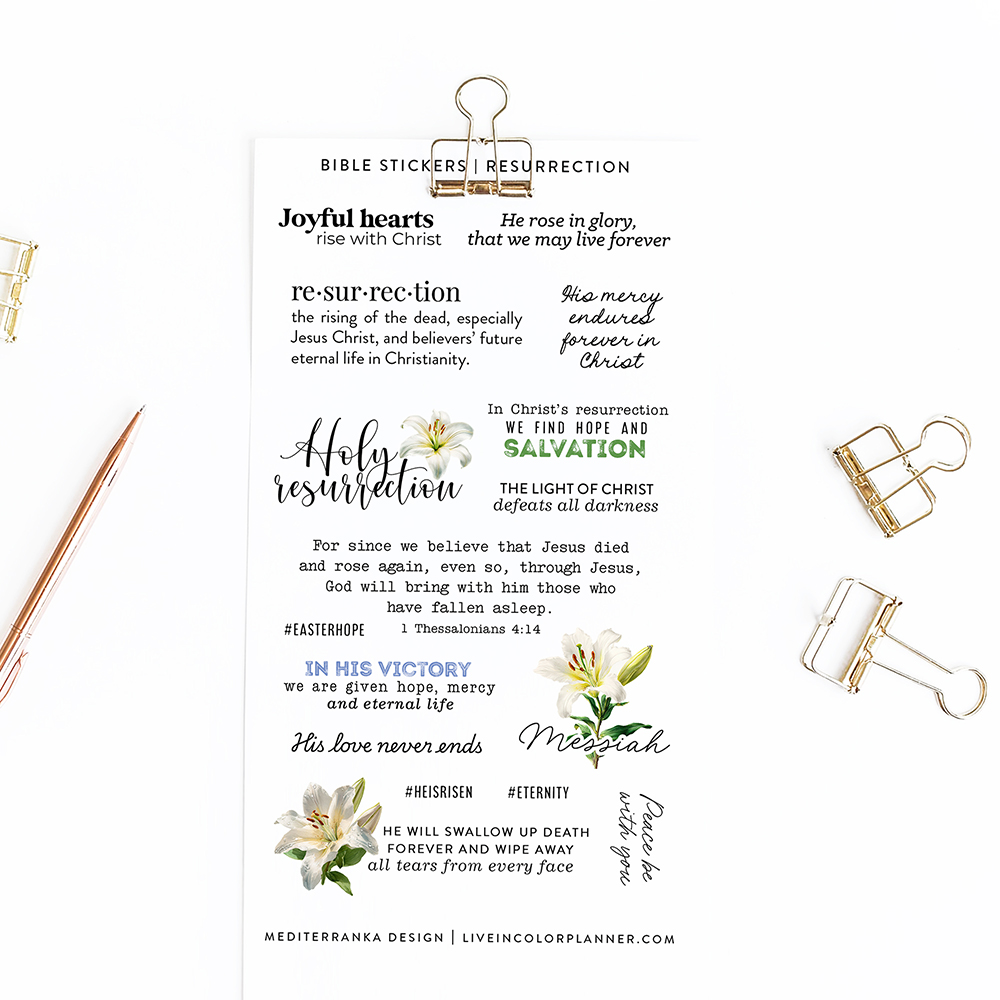 Resurrection Bible stickers